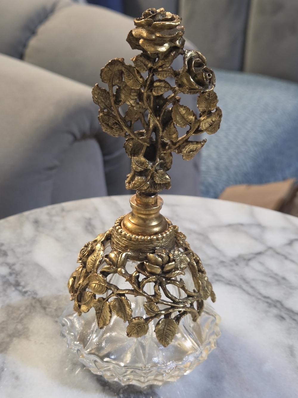 Vintage Matson ormolu perfume bottle